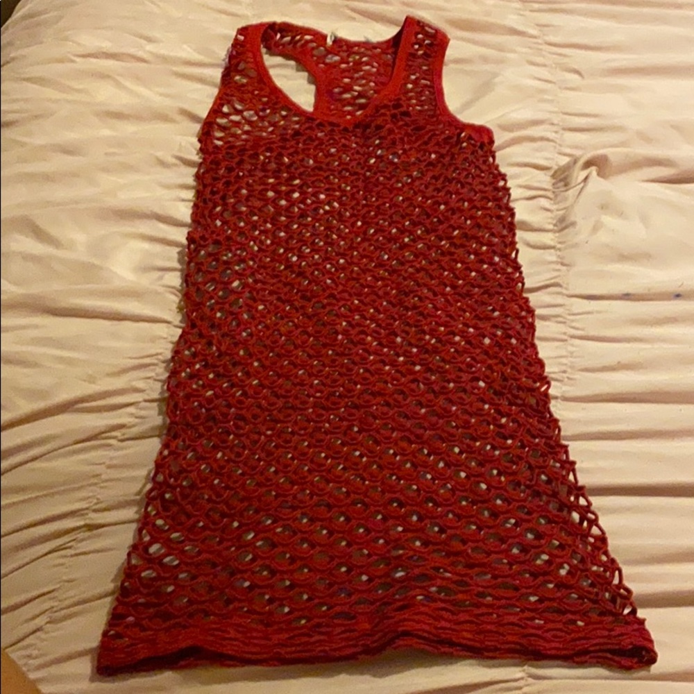 Swimwear coverup red